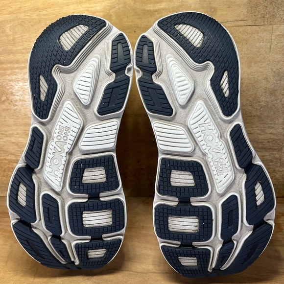 Hoka One One Bondi 7 CUSHIONED Womens Size 7 Running Shoes Sneakers Gray Blue - Picture 8 of 12